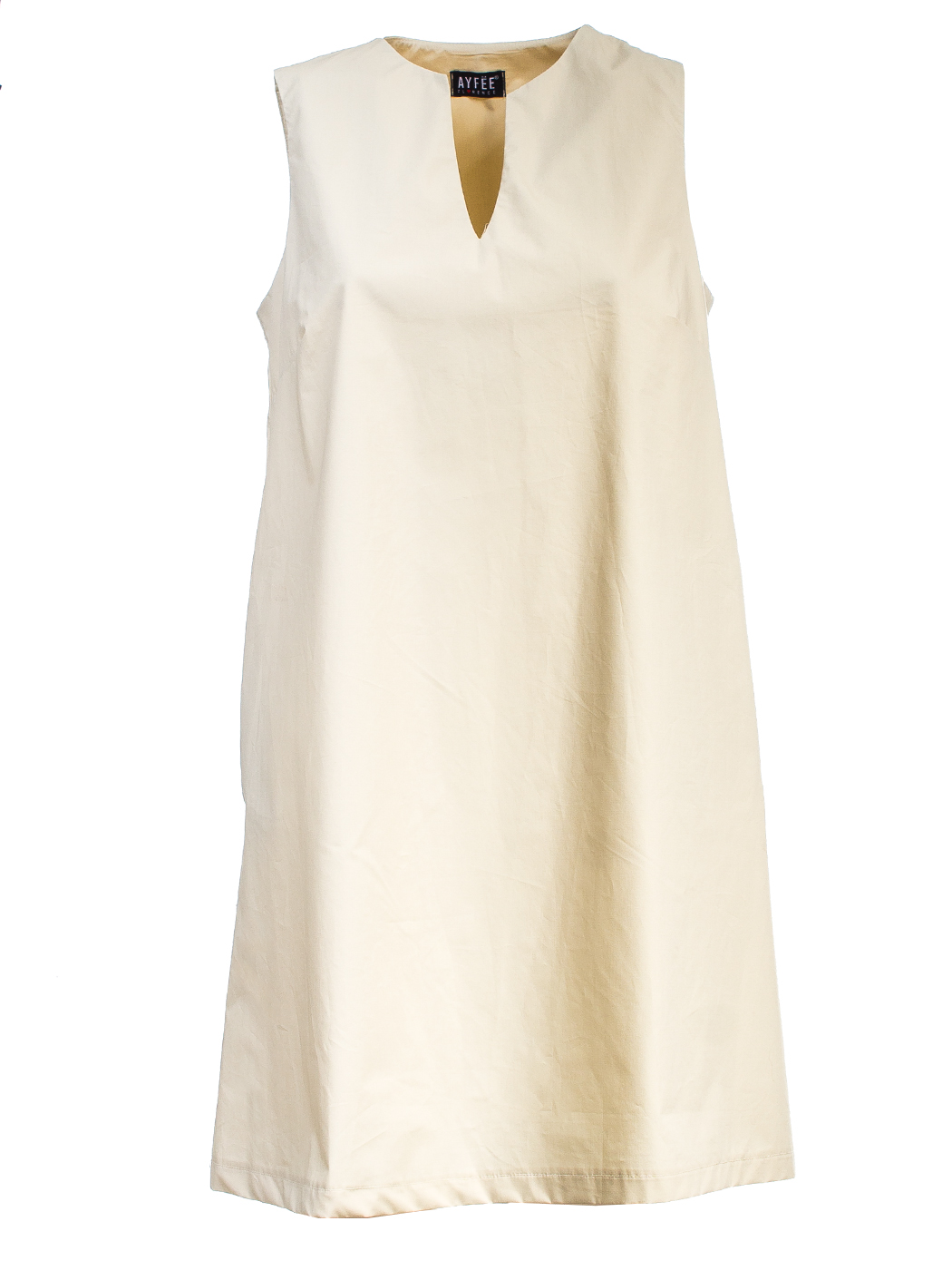 ABITO SENZA MANICA SCOLLO A V, 2TG - BEIGE